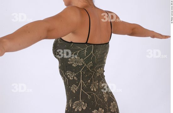 Whole Body Back Woman Casual Slim Athletic Studio photo references