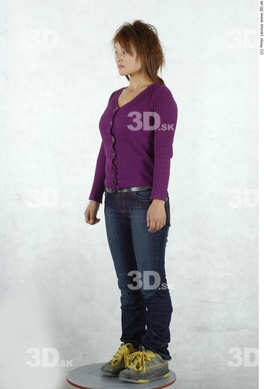 Whole Body Woman Asian Casual Average Studio photo references