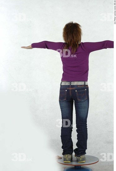 Whole Body Woman T poses Asian Casual Average Studio photo references