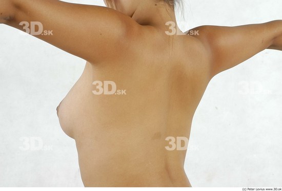 Whole Body Back Woman Asian Nude Average Studio photo references