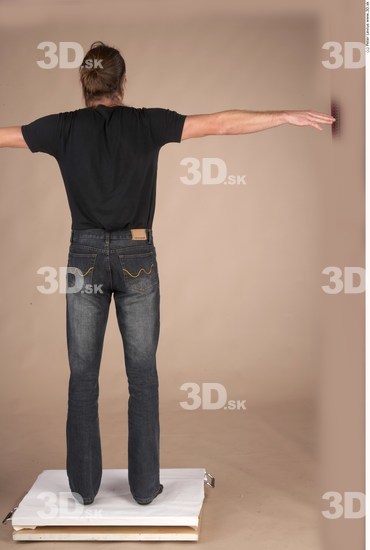 Whole Body Man T poses Casual Athletic Studio photo references