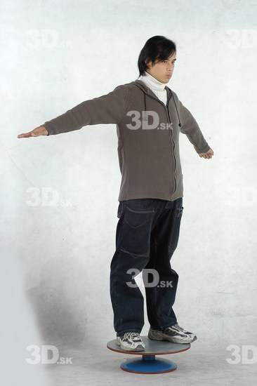 Whole Body Man Asian Slim Male Studio Poses