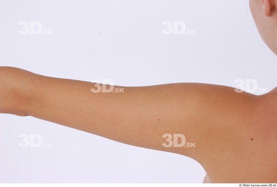 Arm Woman Nude Slim Studio photo references
