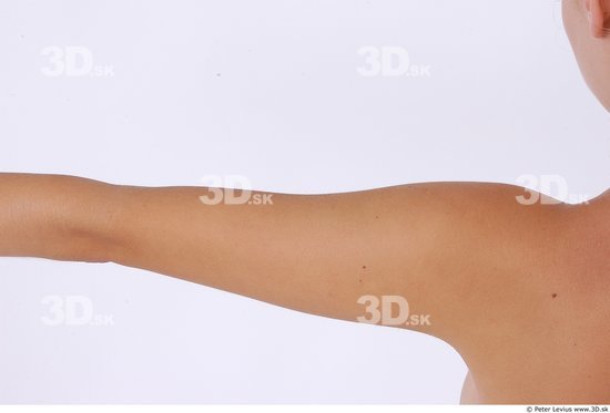 Arm Woman Nude Slim Studio photo references