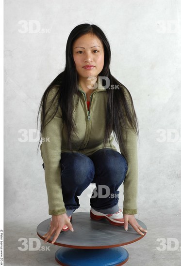 Whole Body Phonemes Woman Asian Nude Casual Chubby Studio photo references
