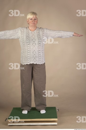 Whole Body Woman T poses Casual Chubby Studio photo references