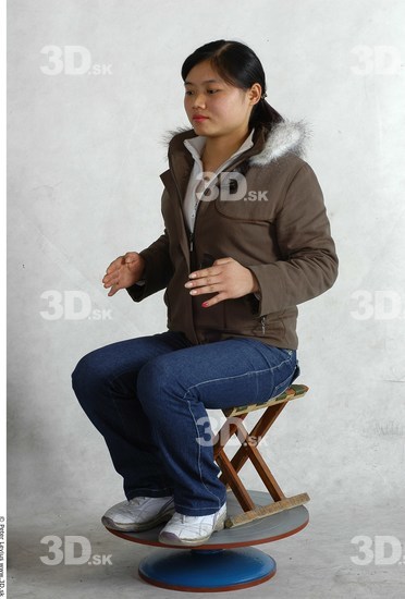 Whole Body Phonemes Woman Artistic poses Asian Nude Casual Chubby Studio photo references