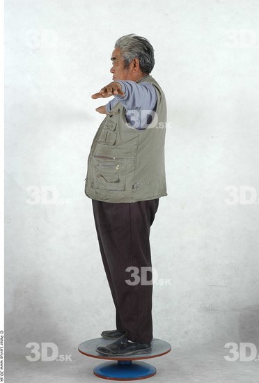 Whole Body Man T poses Asian Casual Overweight Studio photo references