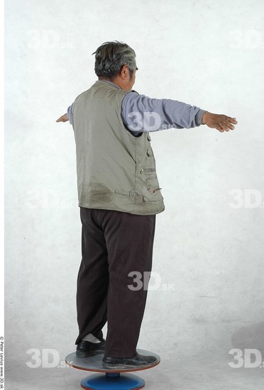 Whole Body Man T poses Asian Casual Overweight Studio photo references