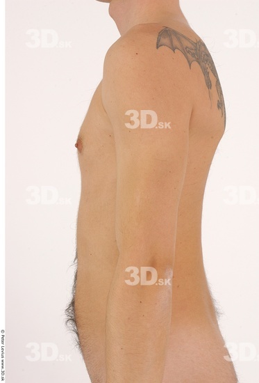 Arm Whole Body Man Tattoo Nude Athletic Studio photo references