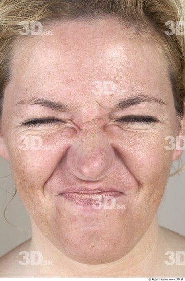 Cheek Whole Body Emotions Woman Overweight Studio photo references