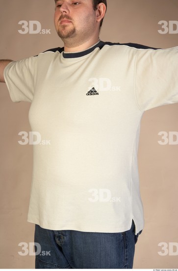 Upper Body Whole Body Man Casual Overweight Studio photo references