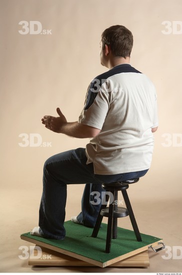 Whole Body Man Artistic poses White Casual Overweight