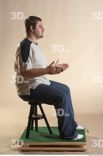 Whole Body Man Artistic poses White Casual Overweight