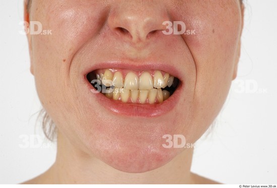 Whole Body Teeth Woman Average Chubby Studio photo references