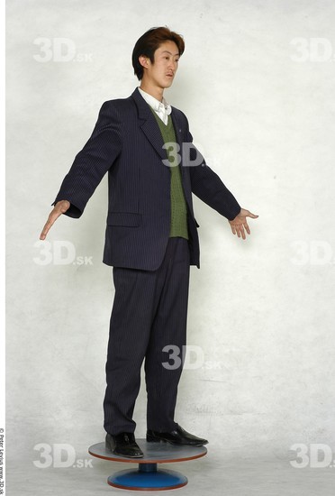 Whole Body Man Artistic poses Asian Nude Formal T shirt Slim Studio photo references