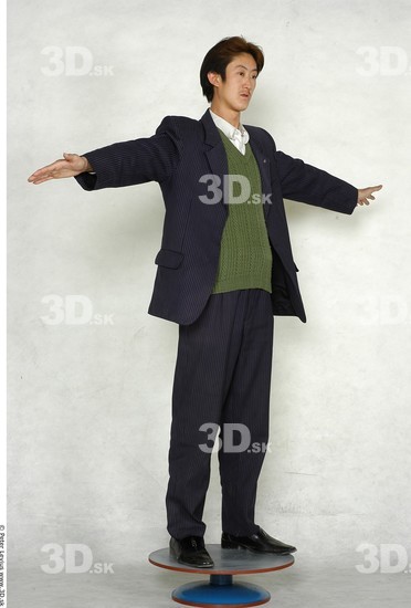 Whole Body Man Artistic poses T poses Asian Nude Formal T shirt Slim Studio photo references