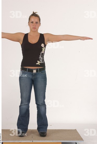 Whole Body Woman T poses Piercing Casual Underwear Shoes Slim Average Studio photo references