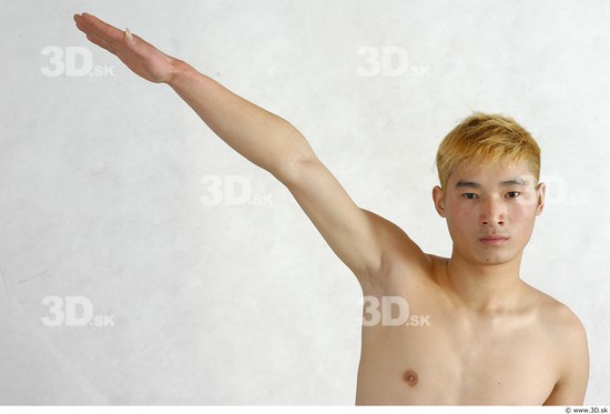 Whole Body Phonemes Man Asian Nude Slim Male Studio Poses