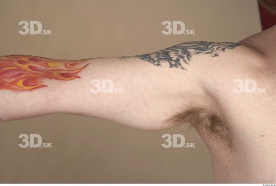 Whole Body Man Tattoo Nude Average Studio photo references