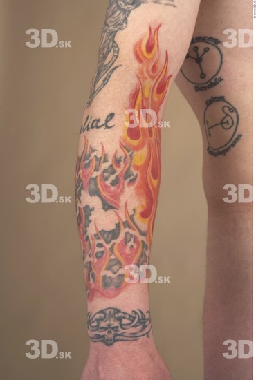 Whole Body Man Tattoo Nude Average Studio photo references