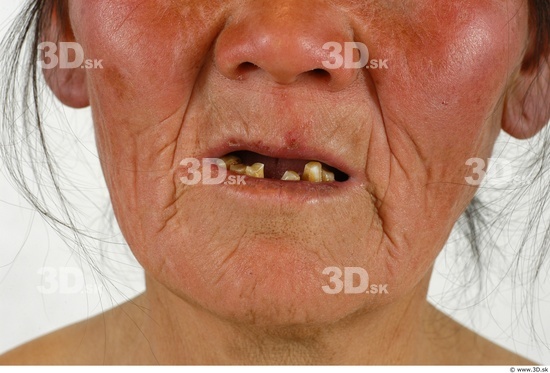 Mouth Whole Body Woman Asian Slim Studio photo references