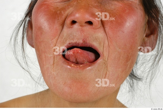 Whole Body Tongue Woman Asian Nude Slim Studio photo references