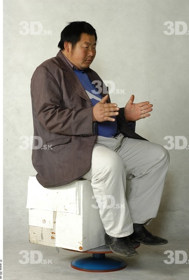 Whole Body Phonemes Man Artistic poses Asian Nude Casual Overweight Studio photo references