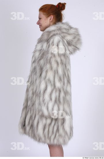 Arm Whole Body Woman Casual Coat Average Studio photo references