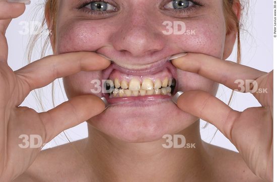 Whole Body Teeth Woman Average Studio photo references