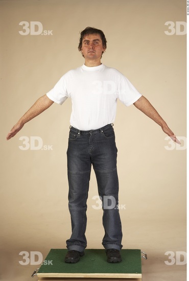 Whole Body Man Casual Muscular Average Studio photo references