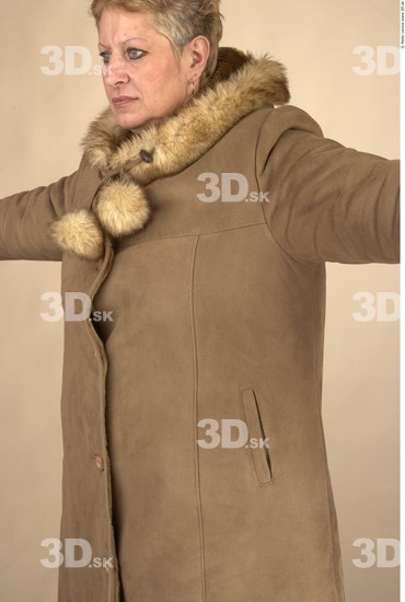 Upper Body Whole Body Woman Formal Coat Chubby Studio photo references