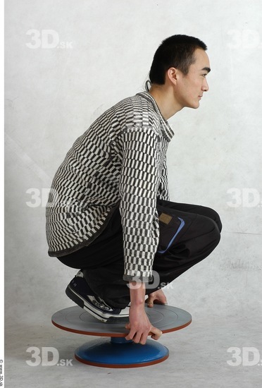 Whole Body Phonemes Man Asian Nude Casual Slim Studio photo references