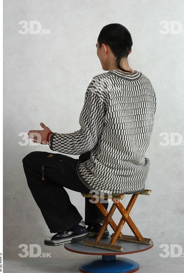 Whole Body Phonemes Man Artistic poses Asian Nude Casual Slim Studio photo references