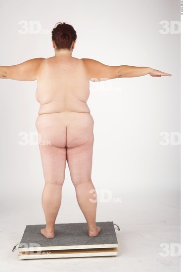 Whole Body Woman Artistic poses T poses Nude Underwear Shoes Overweight Studio photo references