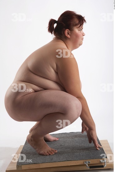 Whole Body Woman Nude Slim Overweight Studio photo references