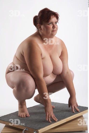 Whole Body Woman Nude Slim Overweight Studio photo references