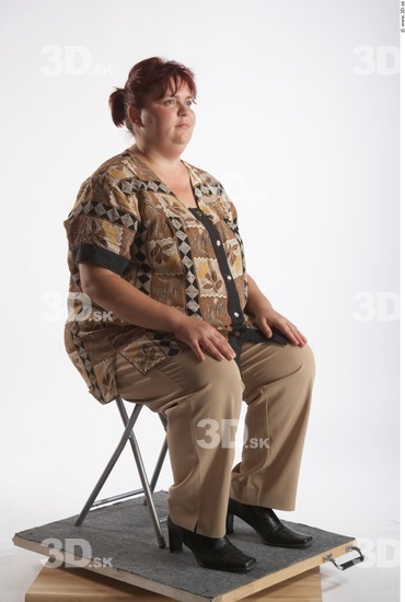 Whole Body Woman Artistic poses Casual Slim Overweight Studio photo references