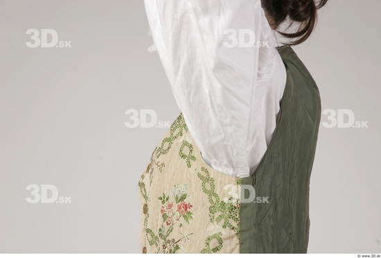 Upper Body Woman White Historical Slim Costume photo references