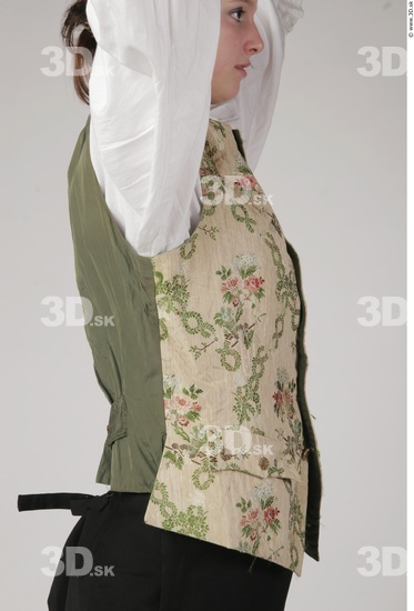 Upper Body Woman White Historical Slim Costume photo references