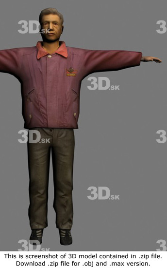 Whole Body Man Asian Casual 3D Models