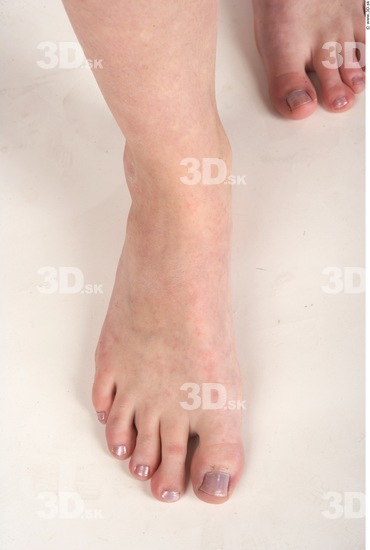 Foot Whole Body Woman Nude Slim Studio photo references