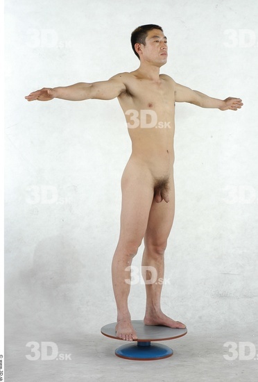 Whole Body Man Asian Underwear Athletic Male Studio Poses