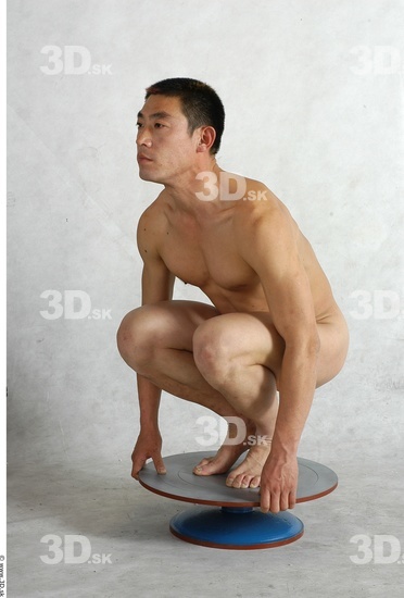 Whole Body Man Animation references Asian Nude Average Male Studio Poses