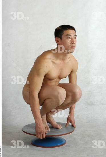 Whole Body Man Animation references Asian Nude Average Male Studio Poses