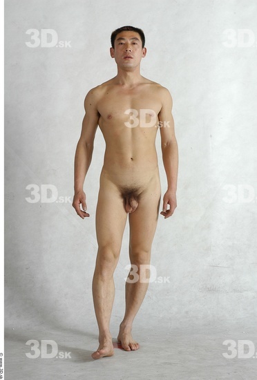 Whole Body Man Animation references Asian Nude Average Male Studio Poses