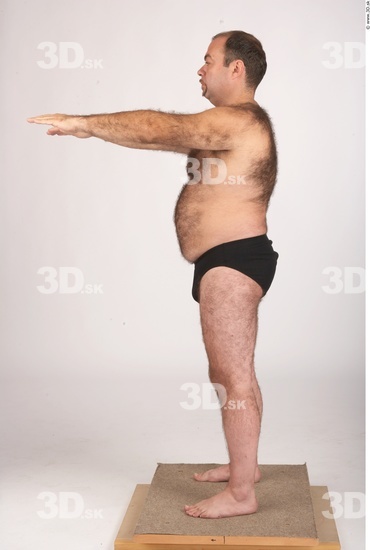 Whole Body Man Underwear Shoes Chubby Studio photo references