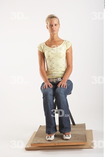 Whole Body Woman Artistic poses White Casual Slim