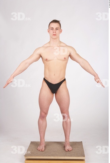 Whole Body Man White Underwear Muscular