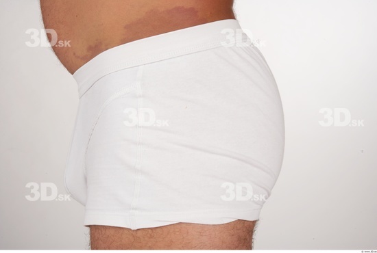 Hips Whole Body Man White Underwear Pants Average Studio photo references